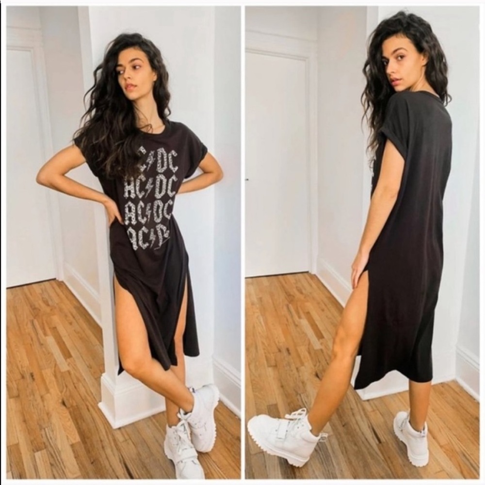 Free People x Chaser AC/DC t-shirt dress